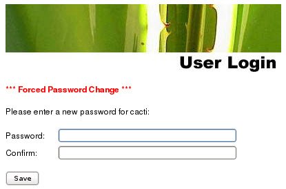 Cacti - Passwortänderung