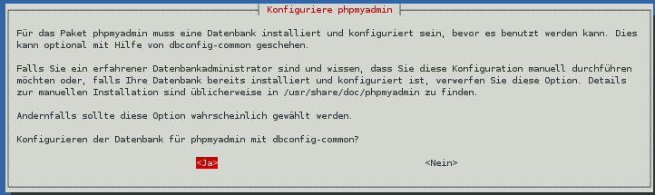 PHPMyAdmin - Installation - dbconfig