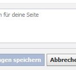 Facebook - Impressum Feld