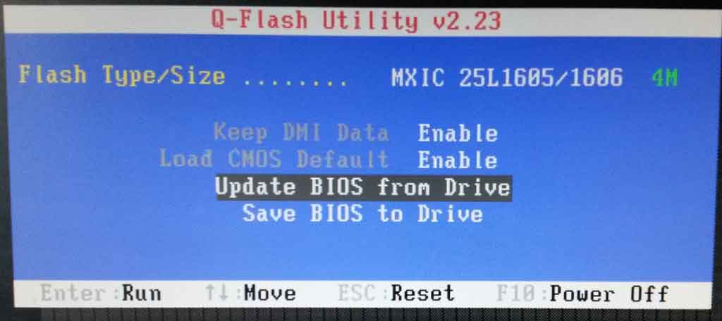 Gigabyte - Q-Flash Bios Update