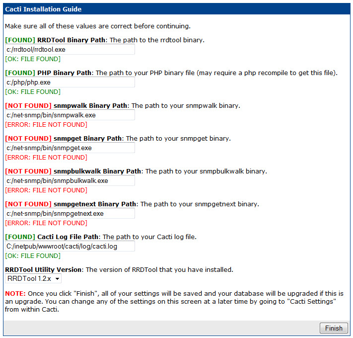 Windows7 IIS Cacti Install Tools