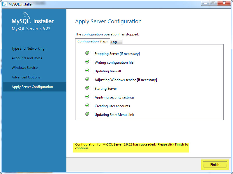 Windows7 Oracle MySQL Install