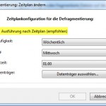 Windows7 Defrag GUI Zeitplan