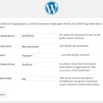 Wordpress Installation Daten