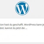 Wordpress Installation Start