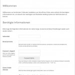 Wordpress Installation Seite