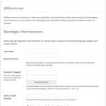 Wordpress Installation Seite