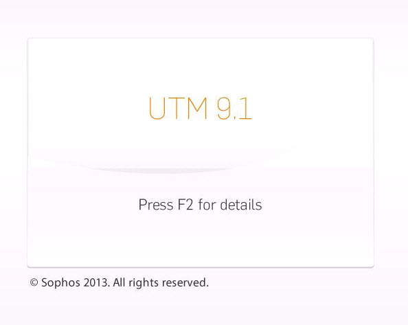 Sophos UTM Boot Screen