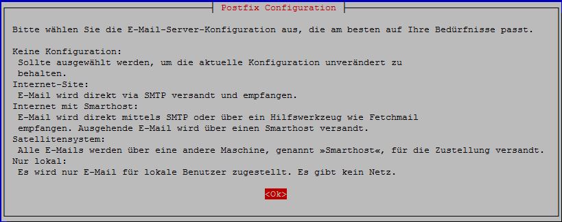 ISPConfig 3 - Installation Debian Jessie 3 Postfix Installation
