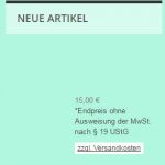 PrestaShop - Block Neu Kleinunternehmer