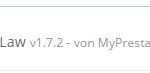 PrestaShop 1.6 - EU Coockie Modul 2 PrestaShop - EU Legal Modul