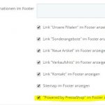 PrestaShop - Powered by im Footer
