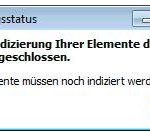 Outlook Indezierungsstatus