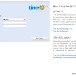 tine 2.0 - Login Screen