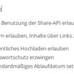 Nextcloud 11 - Fehler beim Teilen Meldung 4 Nextcloud Öffentlich Hochladen