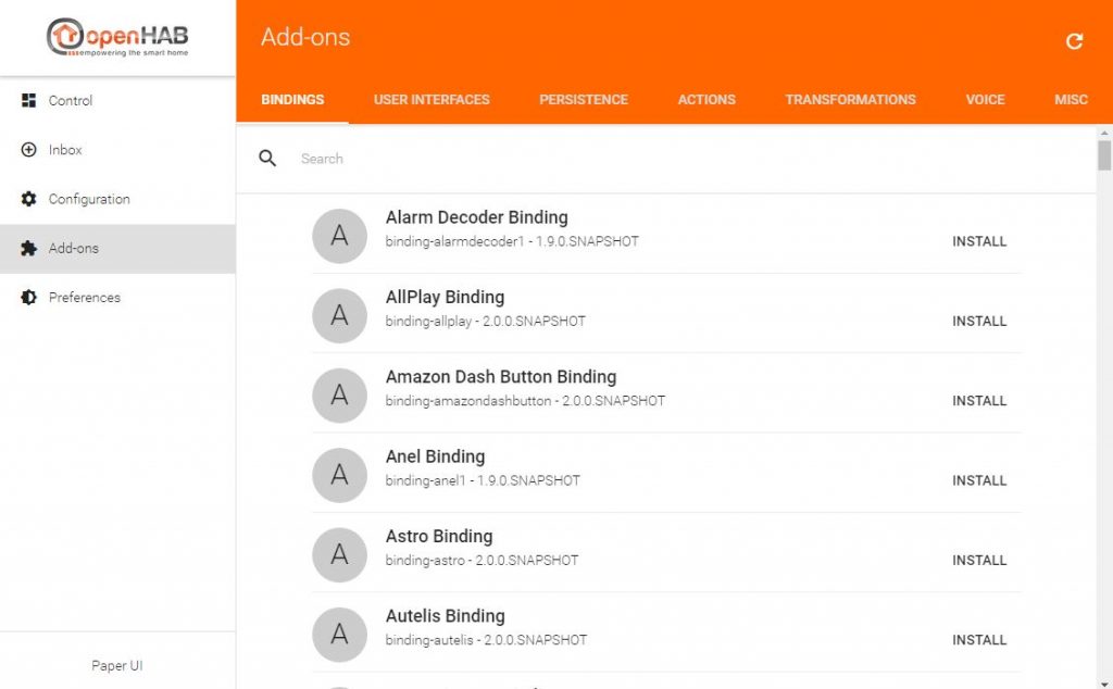 openHAB2 Paper UI