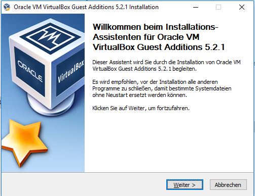 VirtualBox Gast Additions Step1