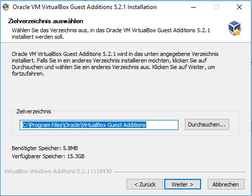 VirtualBox Gast Additions Step2