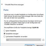 VirtualBox VM Festplatte erstellen