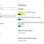 Windows 10 1709 Taskleiste Kontakte