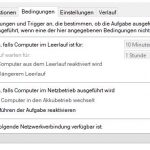 Windows Aufageb Bedingung Netzwerk