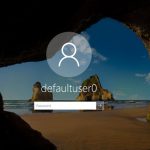 Windows 10 Login defaultuser0