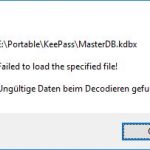 KeePass File Error