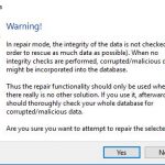 KeePass Import Repair Warning