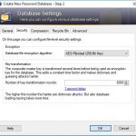 KeePass Setting Security