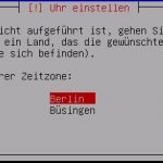 openmediavault - Installation - Zeitzone