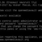 openmediavault - Installation - Konsole