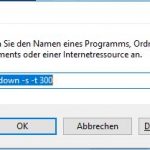 Windows 10 Ausführen shutdown -s