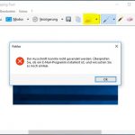 Windows 10 Snipping Tool Mailfehler