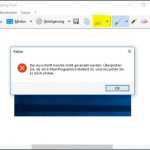 Windows 10 Upgrade auf 1709 bzw. auch 1803 - keine Mail aus Snipping Tool 2 Windows 10 Snipping Tool Mailfehler