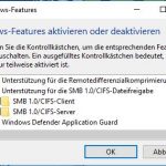 Windows Features SMB CIFS 1.0