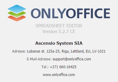 onlyoffice version 5 2 7 ce