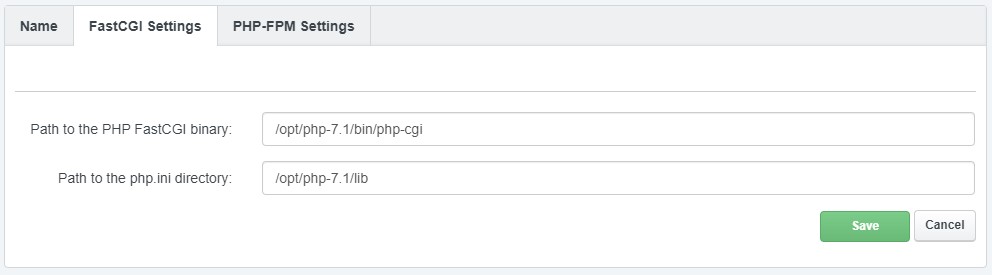 ISPConfig Add PHP 7.1 FastCGI Paths