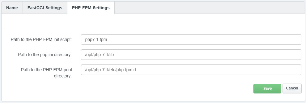 ISPConfig Add PHP 7.1 FPM Paths