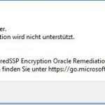 Microsoft Remotedesktop CredSSP Fehler