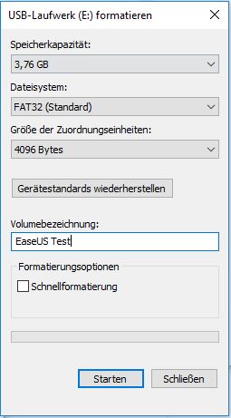 Windows Fat32 Format
