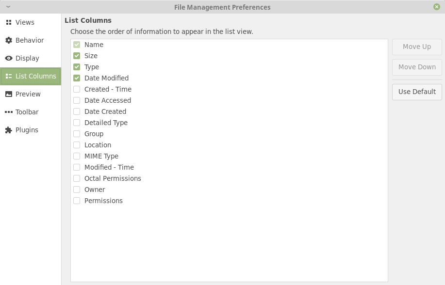 Linux Mint 19.1 Nemo File Manager