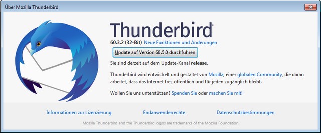 Mozilla Thunderbird 60.5.0
