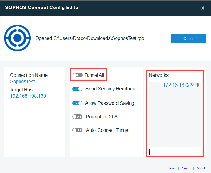 Sophos XG VPN Admin Tool - Split