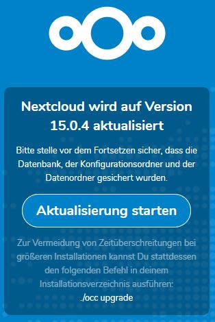 Nextcloud 15.0.4 Update