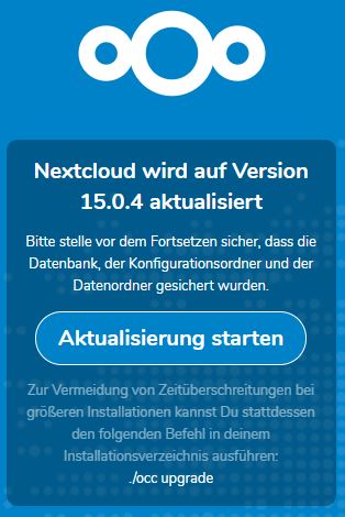 Nextcloud 15.0.4 fixt external Storage Problem 2 Nextcloud 15.0.4 Update