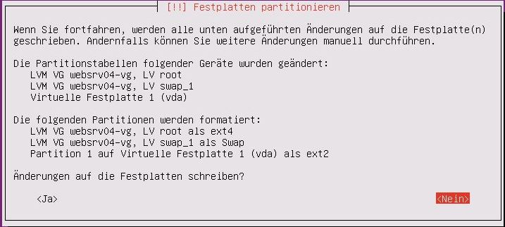 Ubuntu Server Installation - Ubuntu Server Installation - Partitionierung