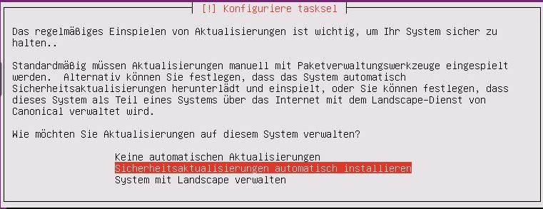Ubuntu Server Installation - Ubuntu Server Installation - Updates