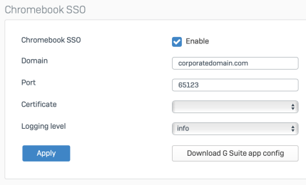 Sophos XG 17.5 Chromebook Auth