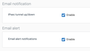 Sophos XG 17.5 Notificyation Enable