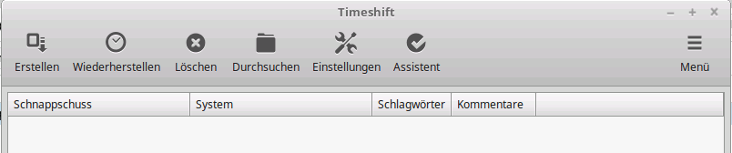 Linux Mint Timeshift